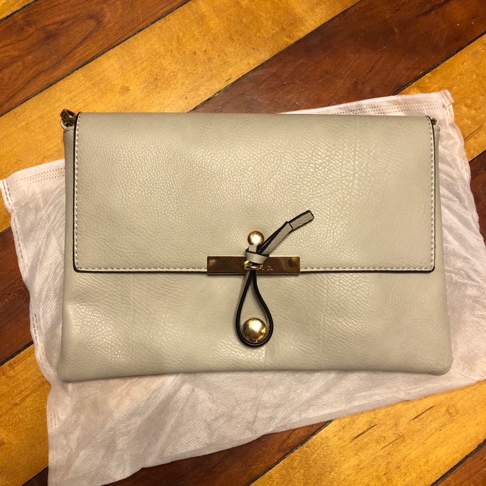 Vegan crossbody gray purse